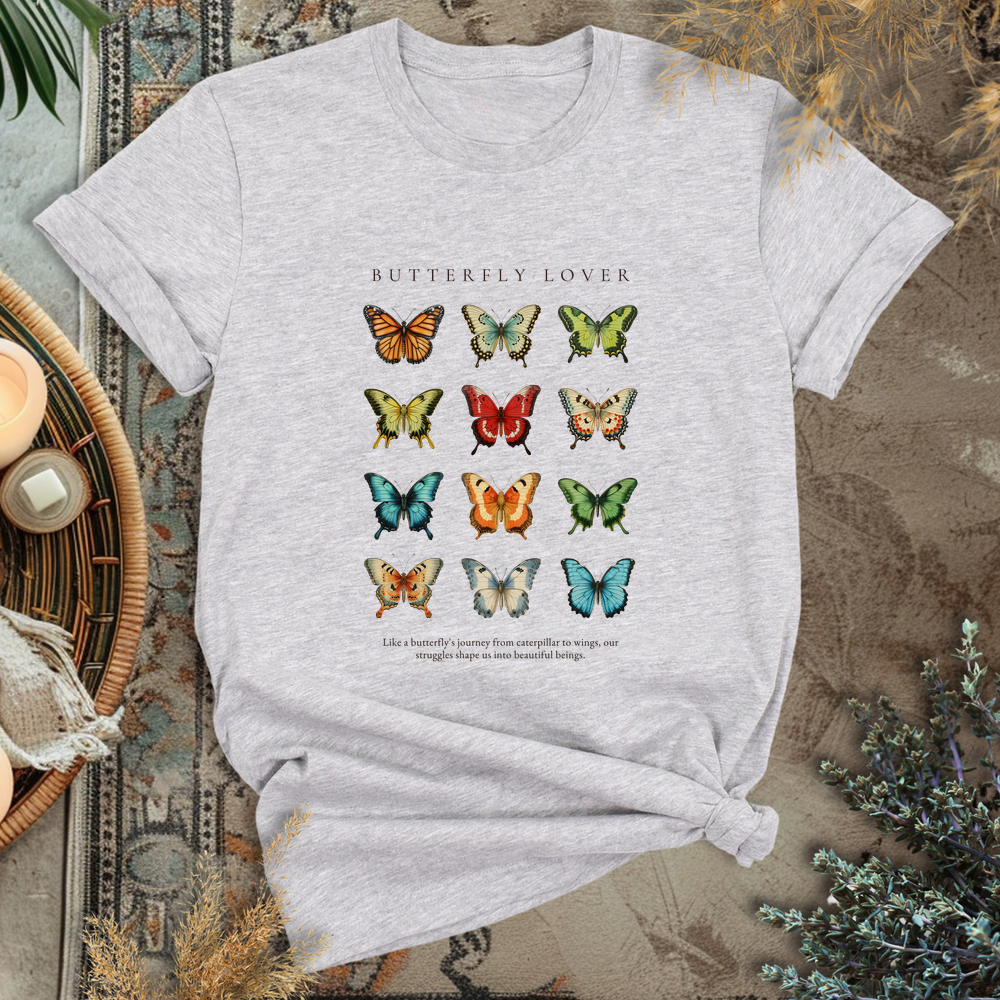Rise & Shine Butterfly T-Shirt - Athletic Heather
