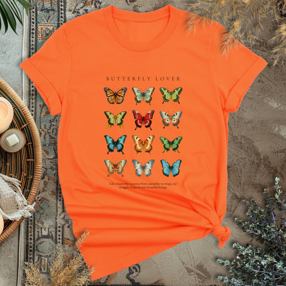 Rise & Shine Butterfly T-Shirt - Orange
