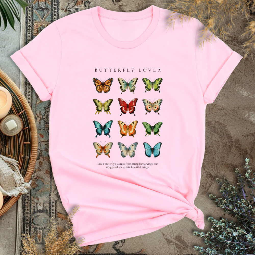 Rise & Shine Butterfly T-Shirt - Pink