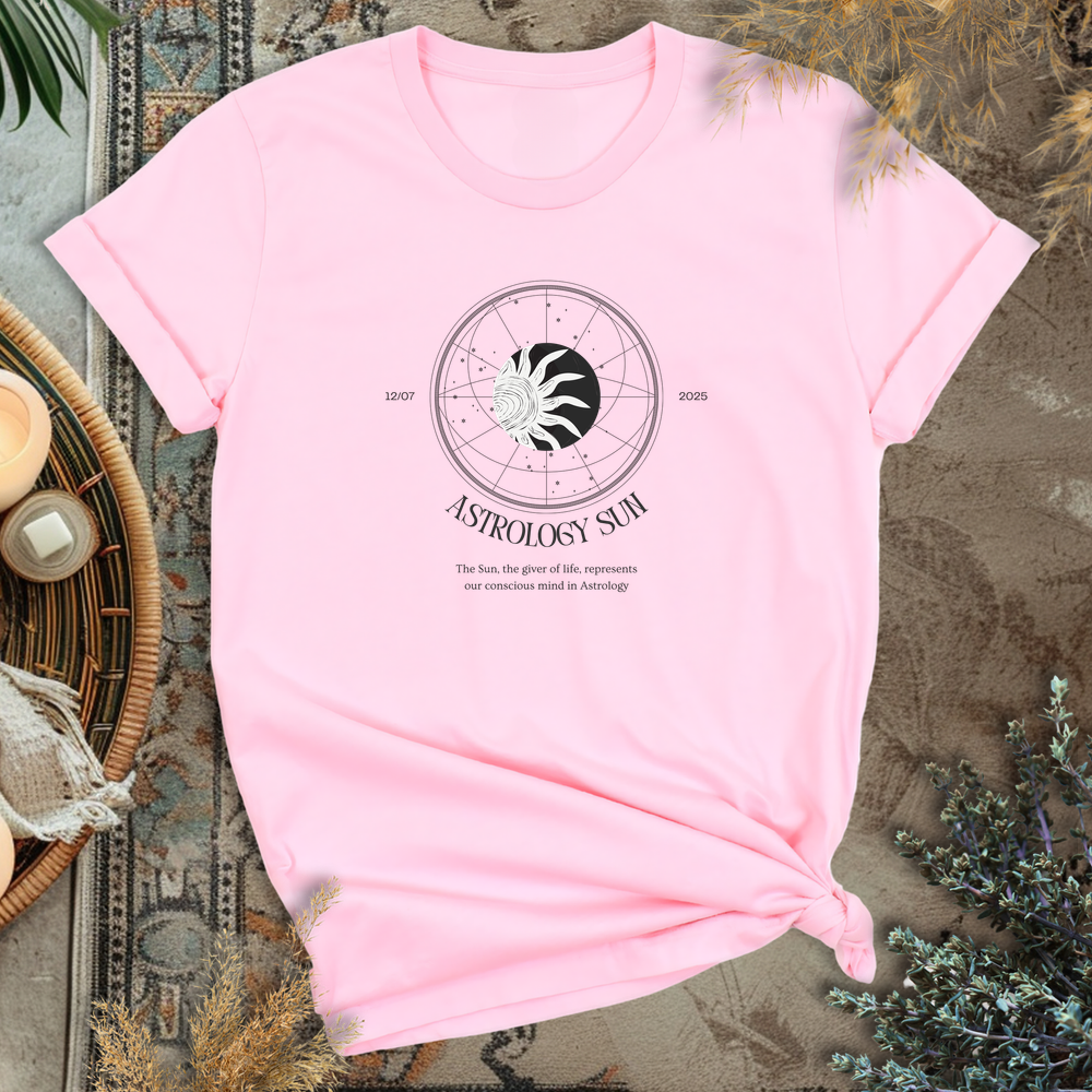 Astrology Sun T-Shirt - Pink