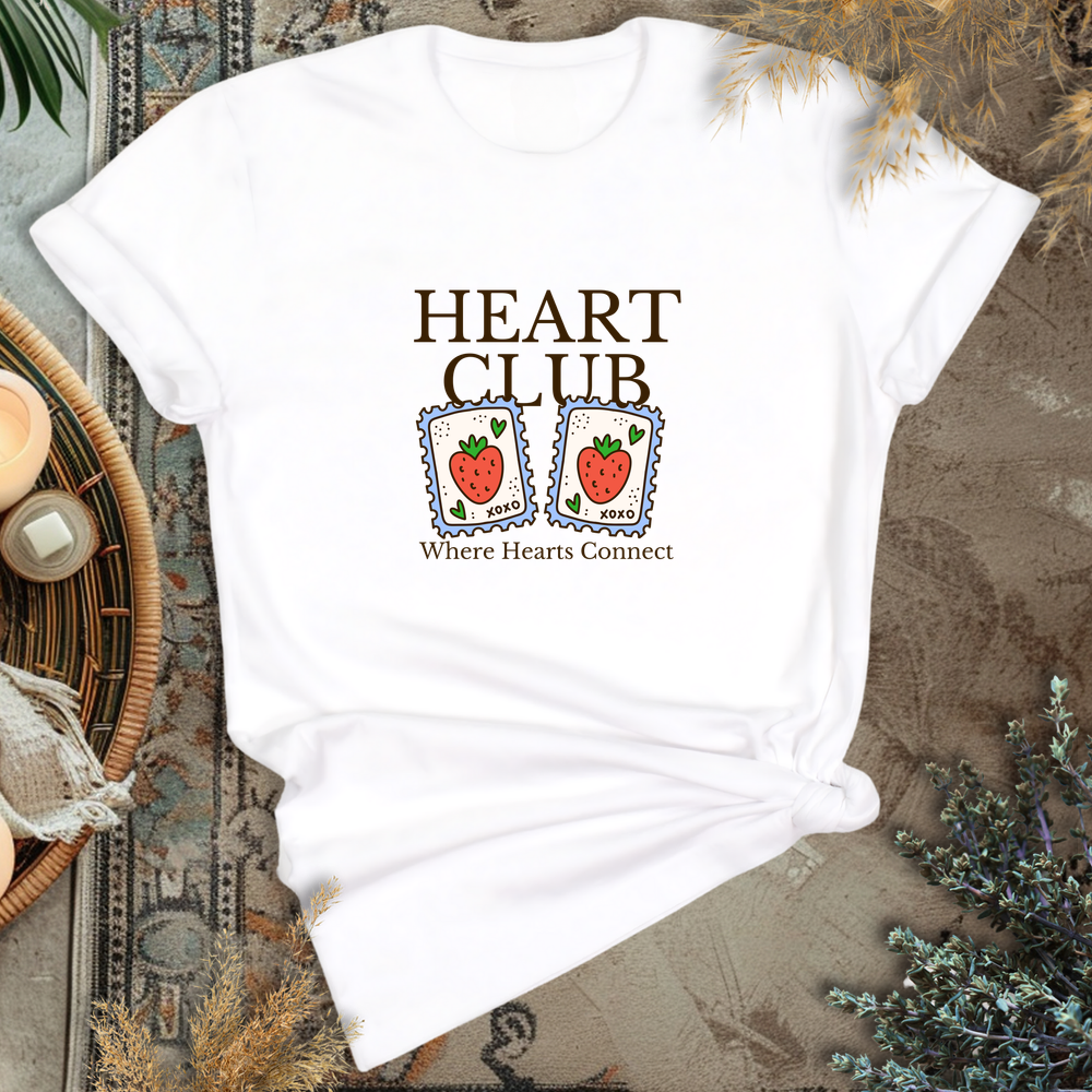 Strawberry Heart Club T-Shirt - White