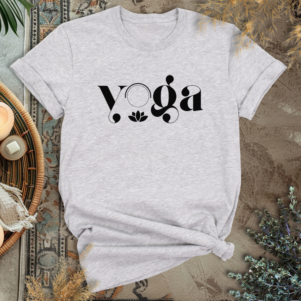 Blooming Yoga T-Shirt - Athletic Heather - athletic heather-1746433427836