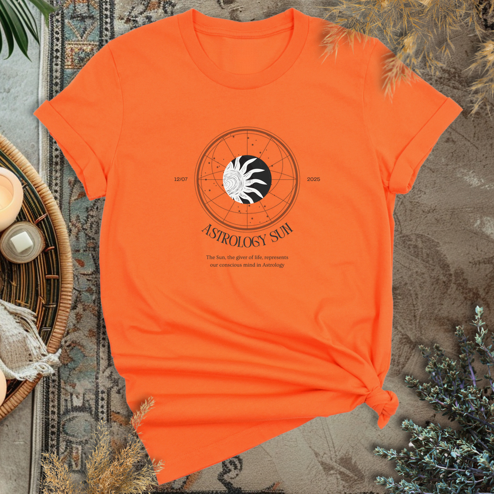 Astrology Sun T-Shirt - Orange