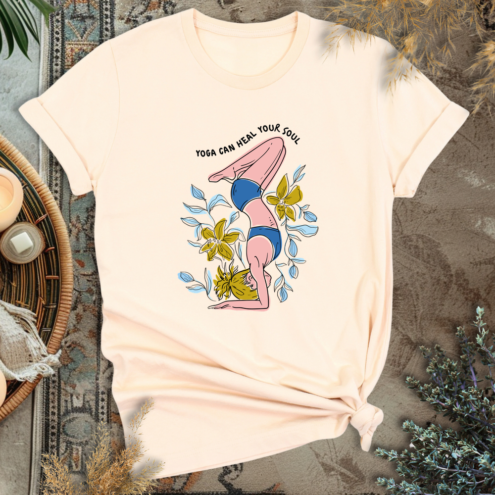 Soul Healer Yoga T-Shirt - Soft Cream
