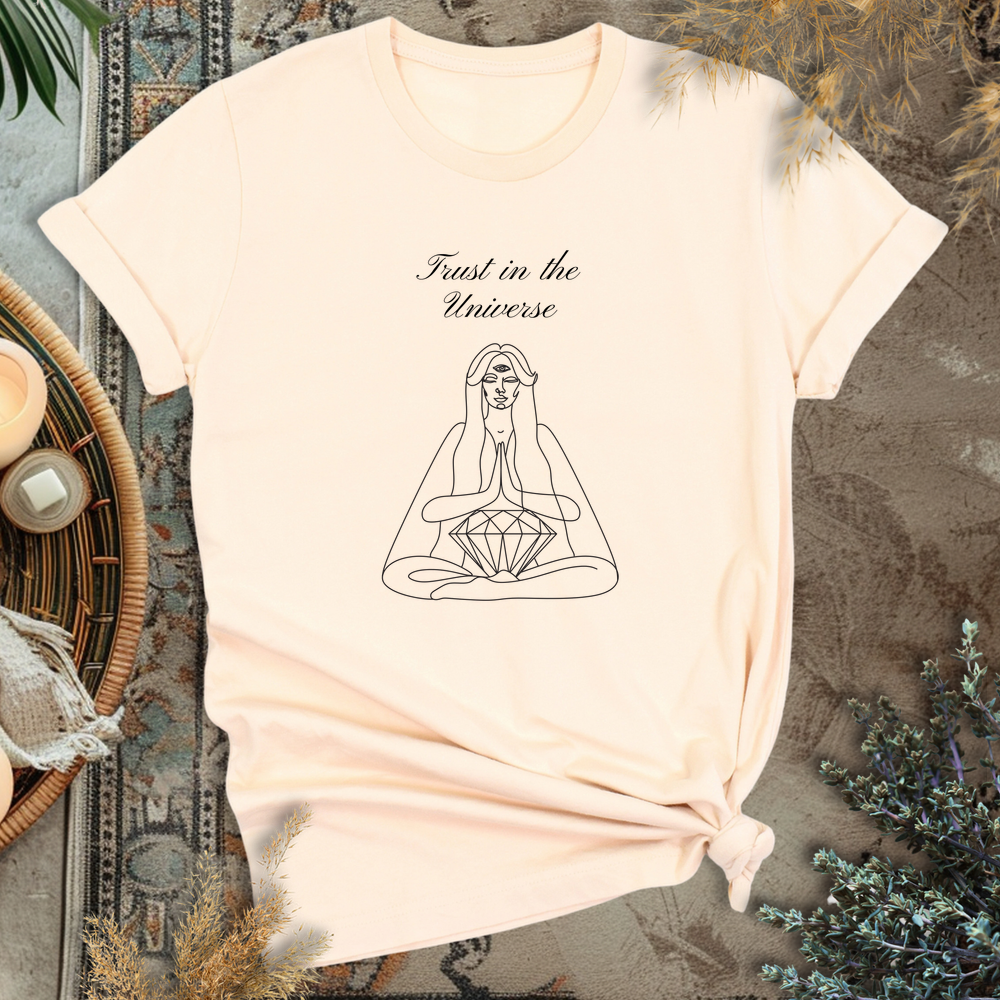 Tust in the Universe T-Shirt - Soft Cream