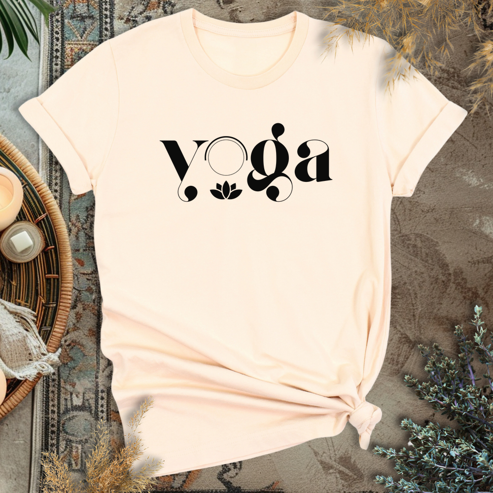 Blooming Yoga T-Shirt - Soft Cream - soft cream-1746433412952